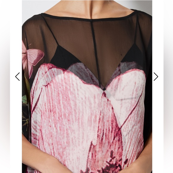 NWT: Alice + Olivia Linn Cape Maxi Dress - Picture 5 of 9